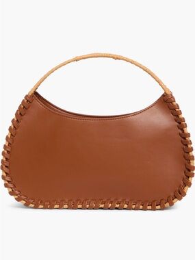 BCBG Crescent Shoulder Bag with Woven Handle